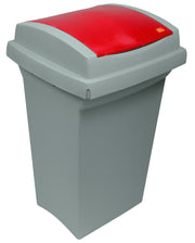 ICS BIDONE RECYCLING PER DIFFERENZIATA Lt. 50 - cm. 43x39x68h col. Rosso/Grigio