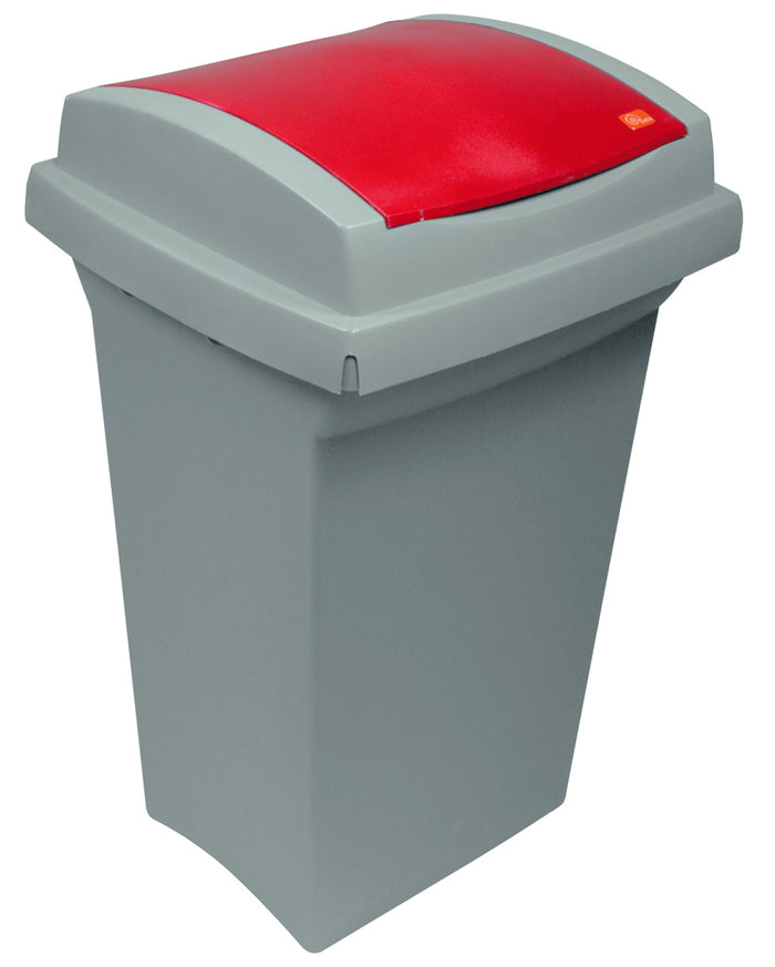 ICS BIDONE RECYCLING PER DIFFERENZIATA Lt. 50 - cm. 43x39x68h col. Verde/Grigio