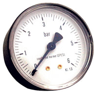 MANOMETRO PER AUTOCLAVE ATTACCO POSTERIORE 5.00 pz