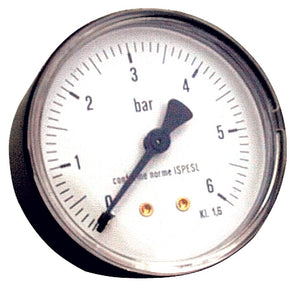 MANOMETRO PER AUTOCLAVE ATTACCO POSTERIORE 5.00 pz