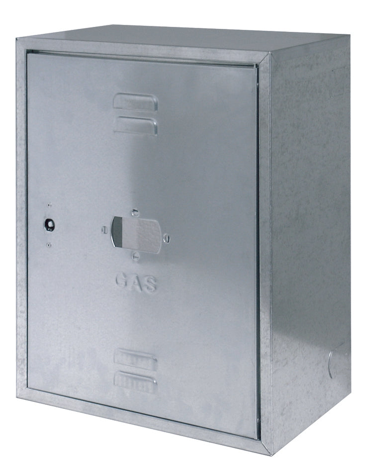 Mobiletto per contatore gas 50x40x25 cm in lamiera zincata resistente da esterno