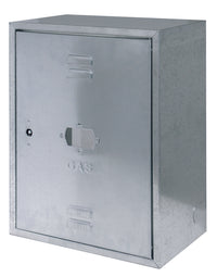 Mobiletto per contatore gas 50x40x25 cm in lamiera zincata resistente da esterno