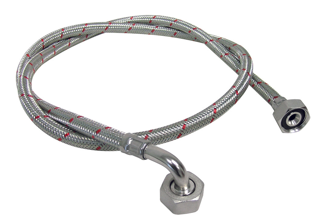 Parigi TUBO CARICO LAVATRICE LAVINOX CON CURVA Attacco 3/4 cm. 150