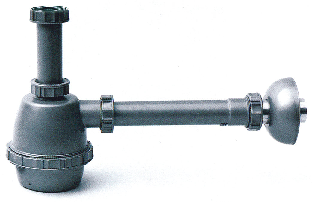 SIFONE IN PLASTICA A 1 VIA Senza piletta mis. 1.1/2