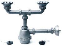 SIFONE IN PLASTICA A 2 VIE Con pilette mis. 1.1/4