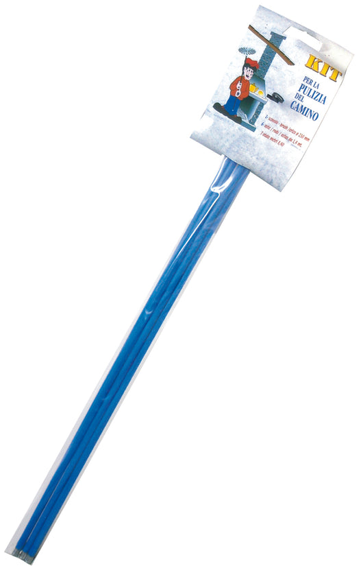 SPAZZACAMINO COMPLETO DI 6 ASTE  lunghezza totale 8,4 mt.