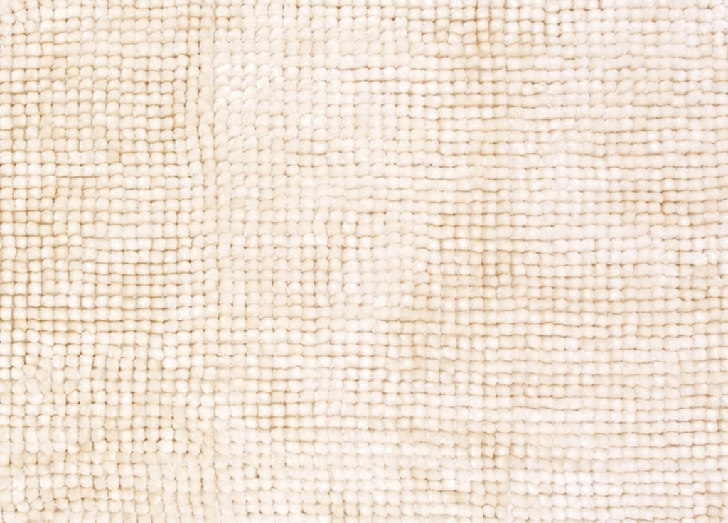 Tappeto Shaggy Bagno E Cucina Retro Antiscivolo In Microfibra Mod. Perla Crema - 40x60 - Crema