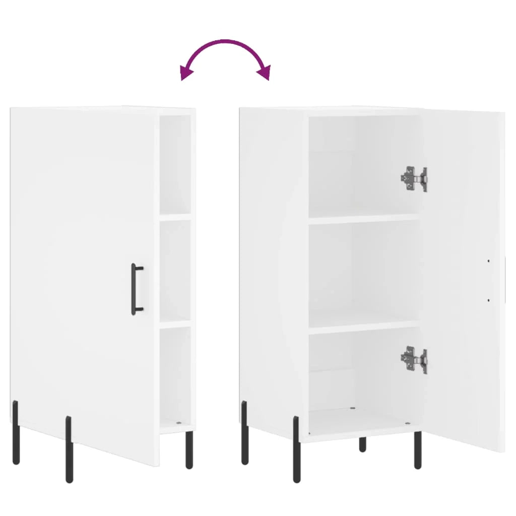 Buffet credenza cassettiera armadio mobile contenitore organizer per cucina soggiorno salotto 34,5 x 34 x 90 cm legno ingegnerizzato bianco 02_0030246