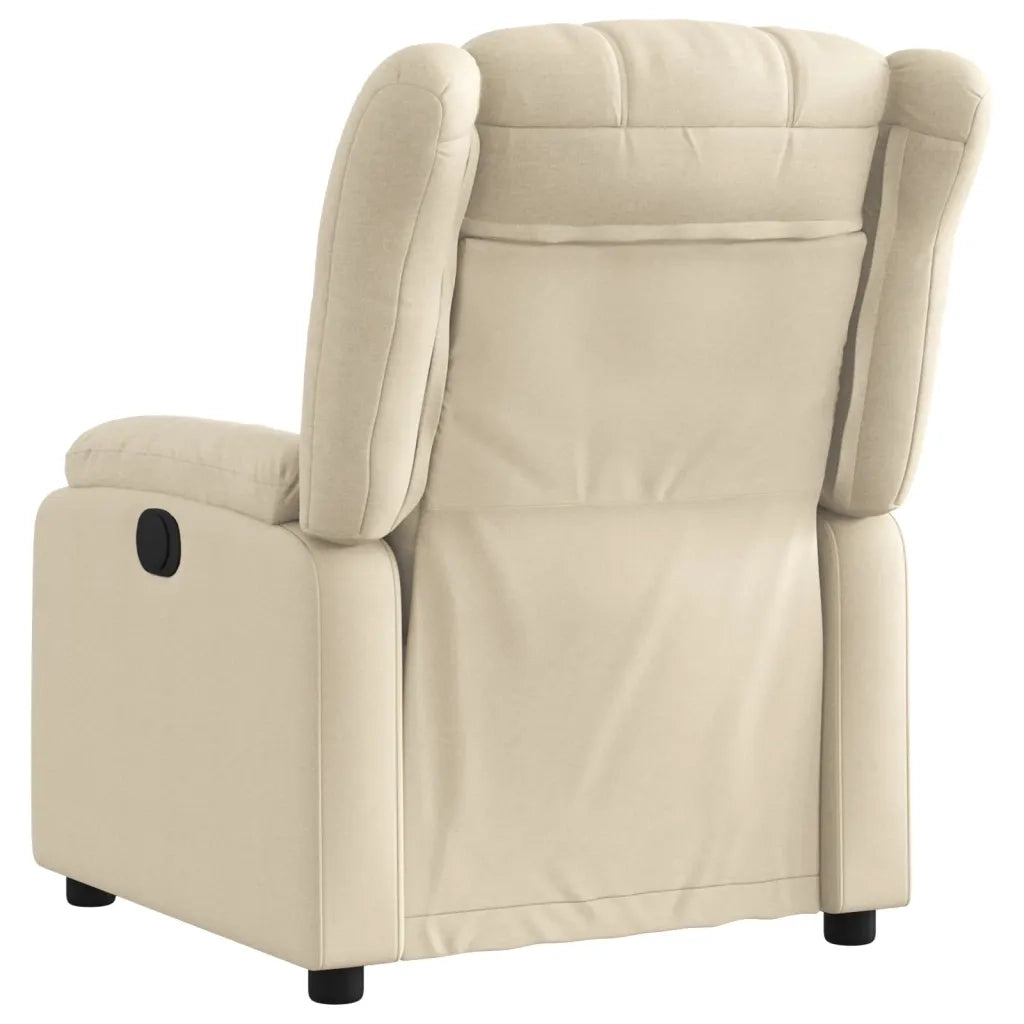 Divano Sedia-Poltrona Reclinabile in Tessuto Crema 467828