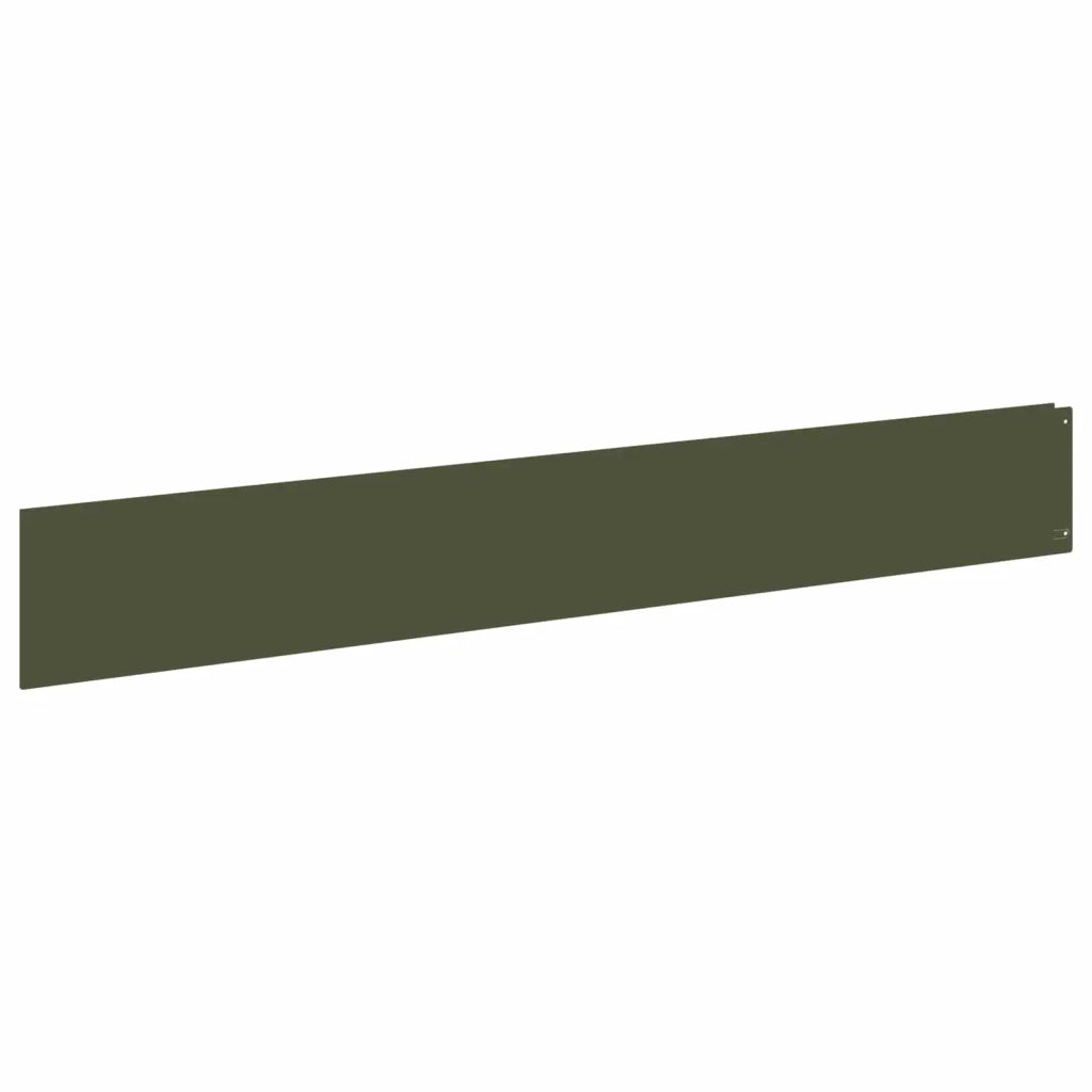 Bordura per Prato 10 pcs 100 x 15 cm Acciaio Verde Oliva 8008821