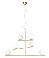 Lampada a Sospensione da Interno Attacco E14 in Metallo Ottone Opaco