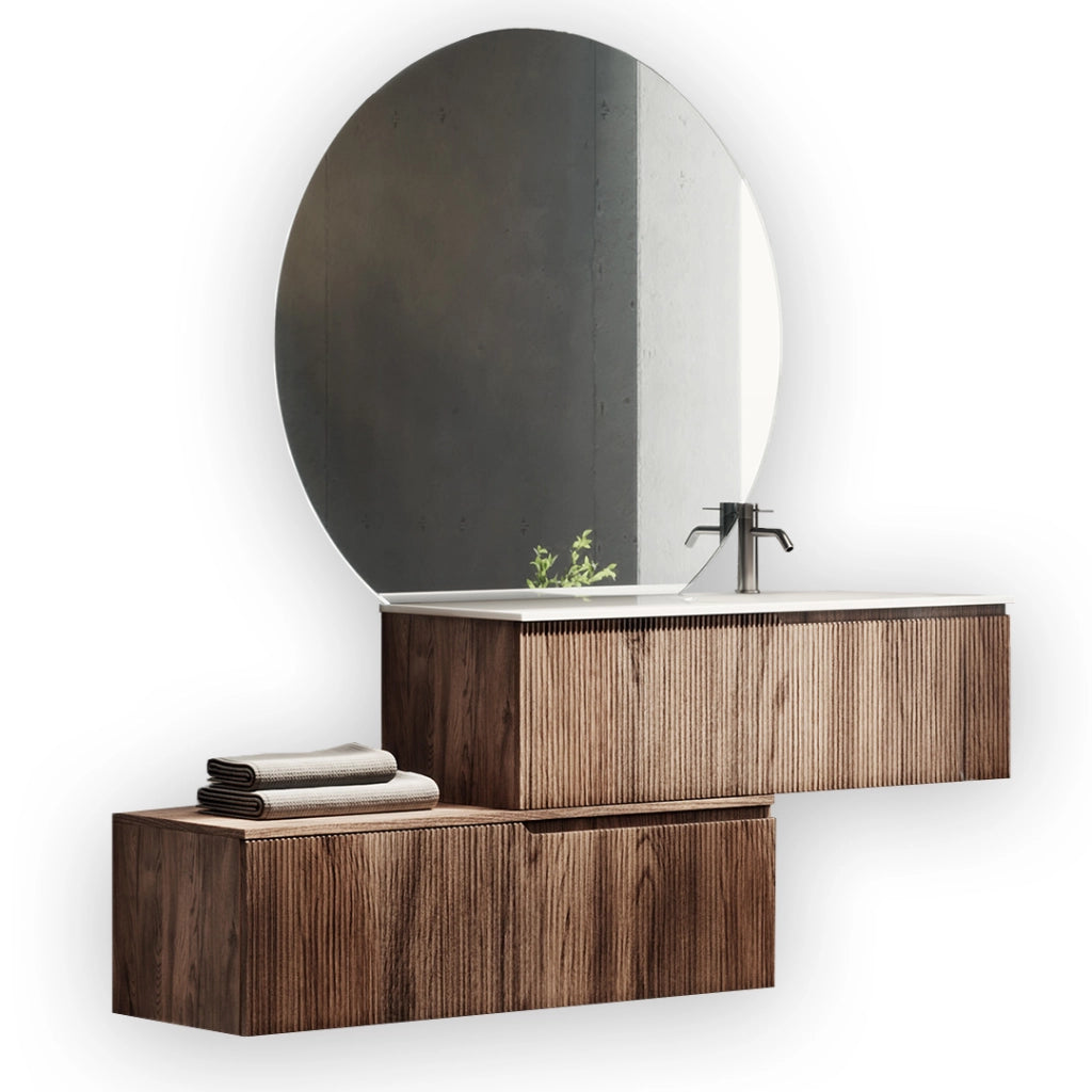 Composizione vasca DX 4 pezzi VENERE rovere rio