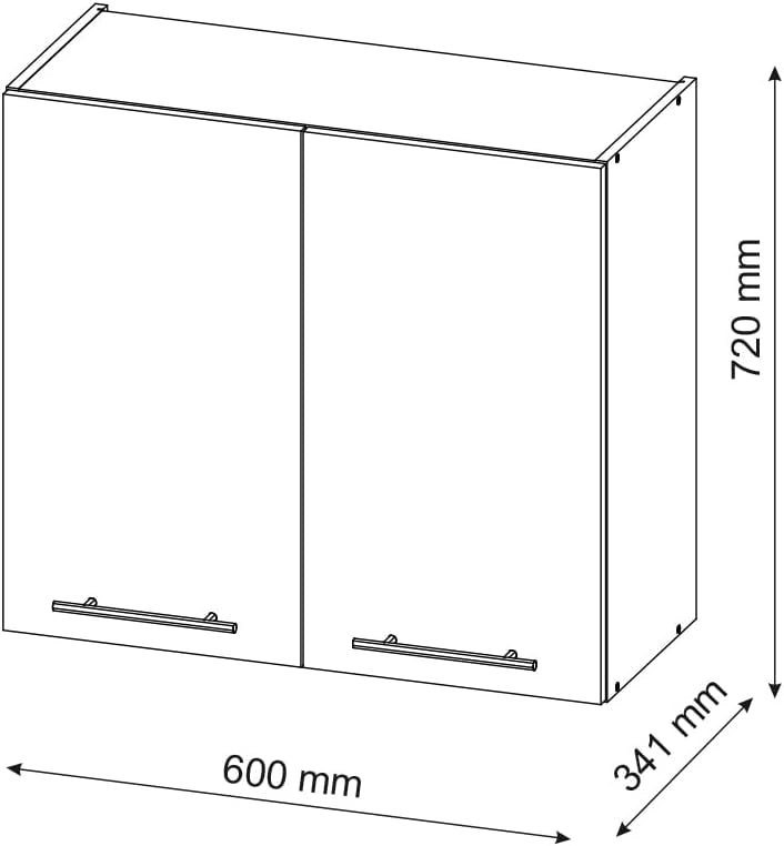 Pensile da cucina Fame-Line, Quercia dorata, 60 cm, per la combinazione con altri moduli della serie Fame-Line