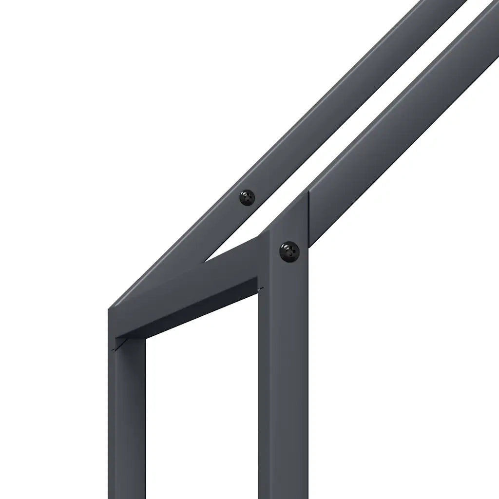 vidaXL Rastrelliera per Legna da Ardere Antracite 40x25x120 cm