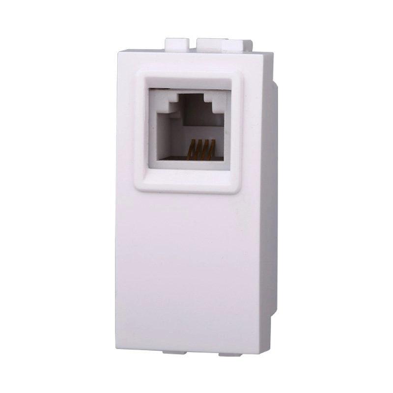 Connettore Telefonica Presa RJ11 Colore BIANCO Compatibile Con Bticino Living Light