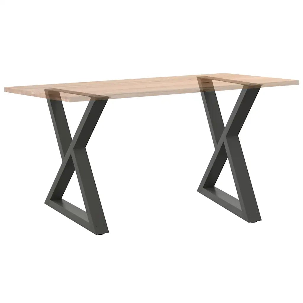 Gambe per tavolo da pranzo 2 pz Antracite 80x(72-73,3) cm Acciaio 4012730
