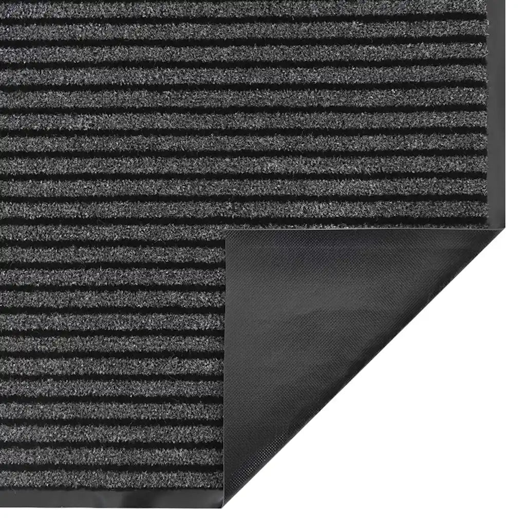 vidaXL Zerbino a Strisce Nere e Grigie 115x500 cm