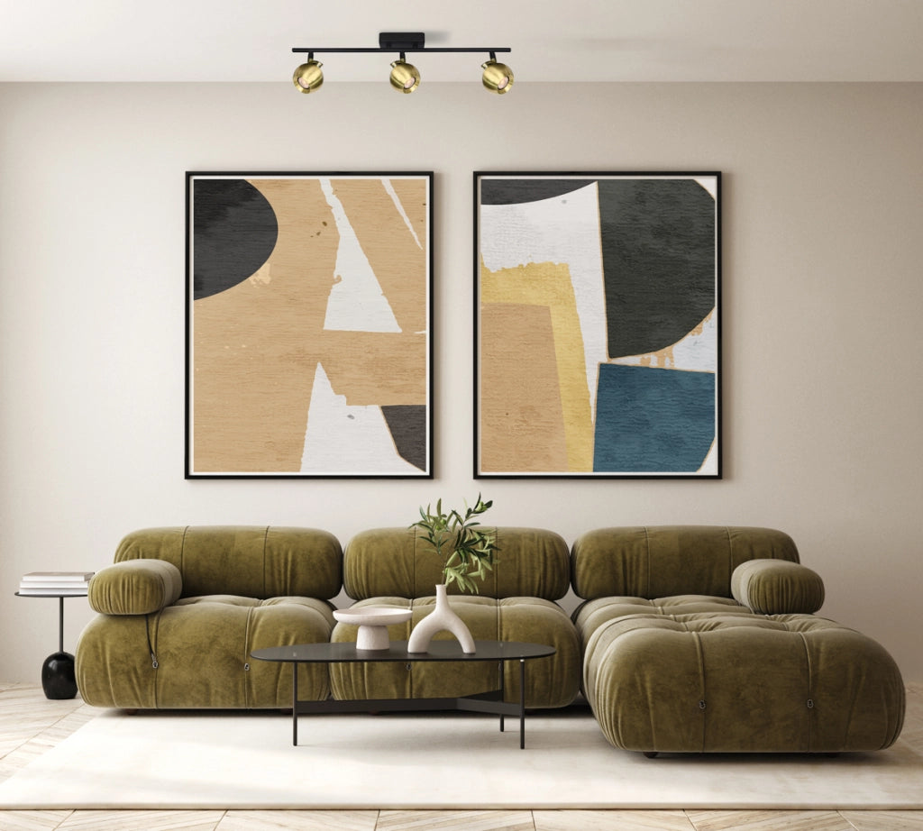 Plafoniera Italux LAFIN oro/nero Ø22 3 spot orientabili GU10