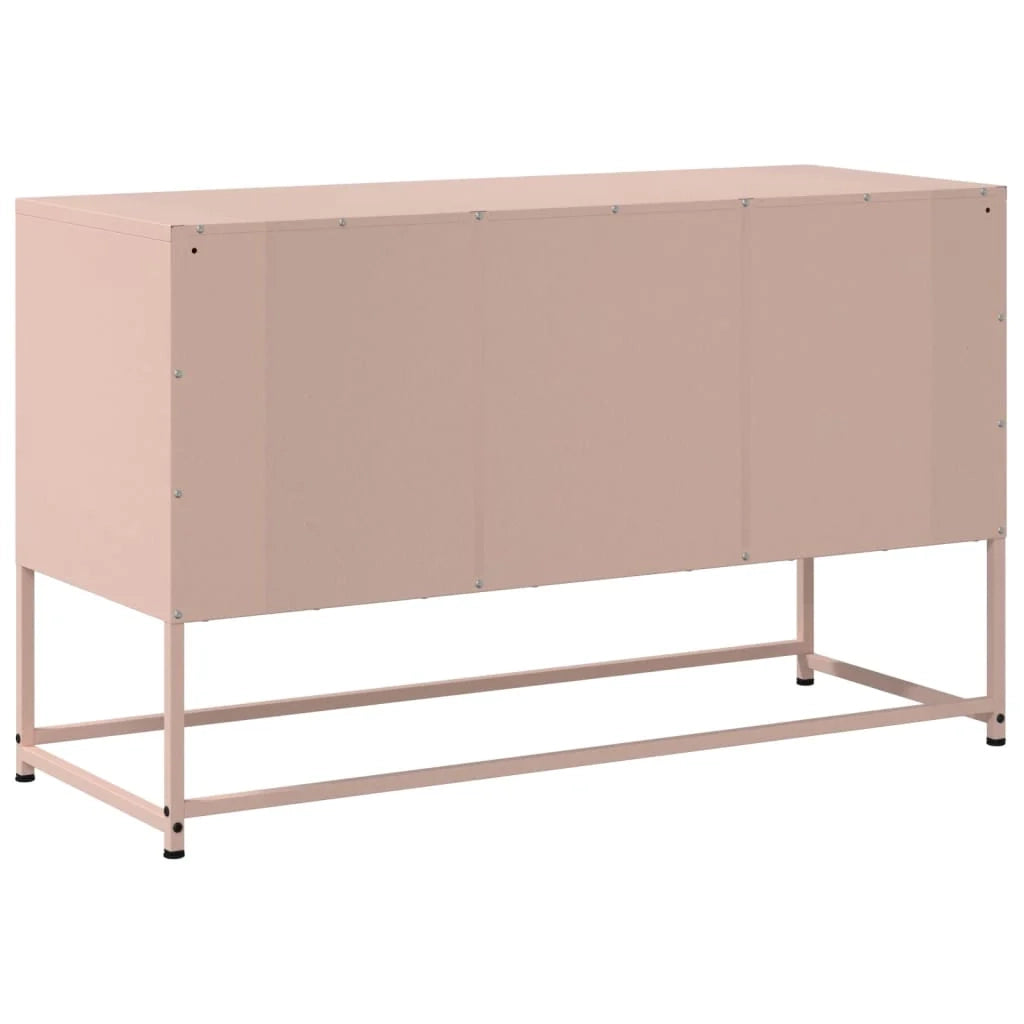 Mobile TV multimediale mensola TV credenza TV sala da pranzo soggiorno camera da letto rosa 100,5 x 39 x 60,5 cm acciaio rosa 02_0028285