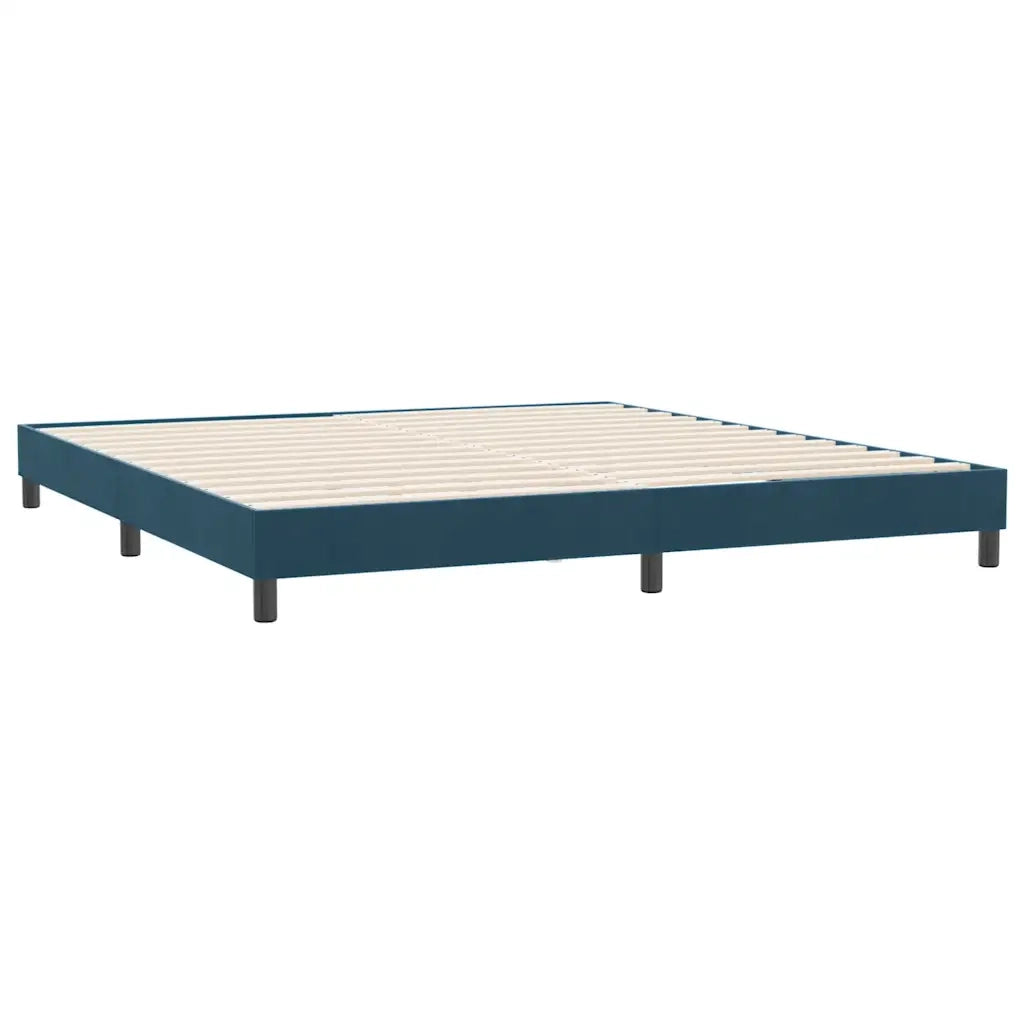 Giroletto senza Materasso Blu Scuro 180x210 cm in Velluto 4101371