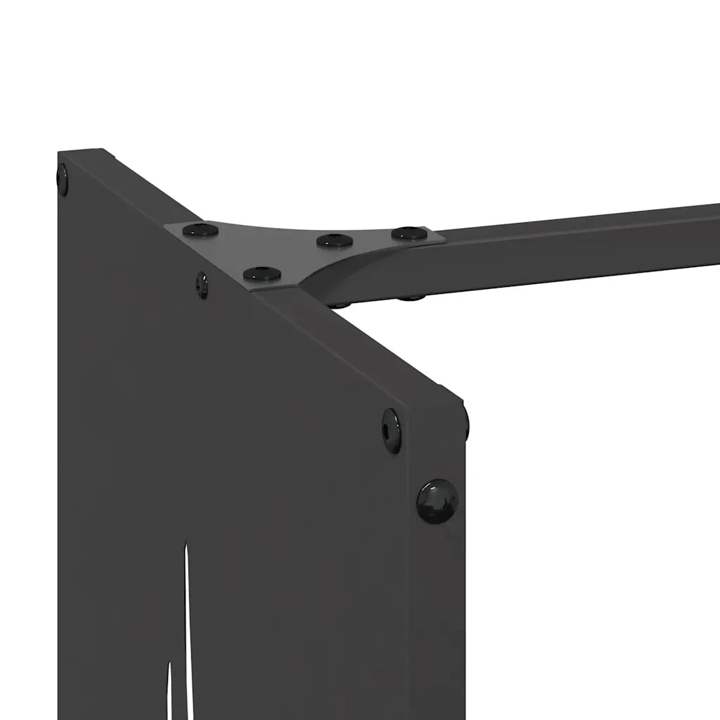 Rastrelliera per Legna da Ardere Nera 40x30x80 cm CFW9843707