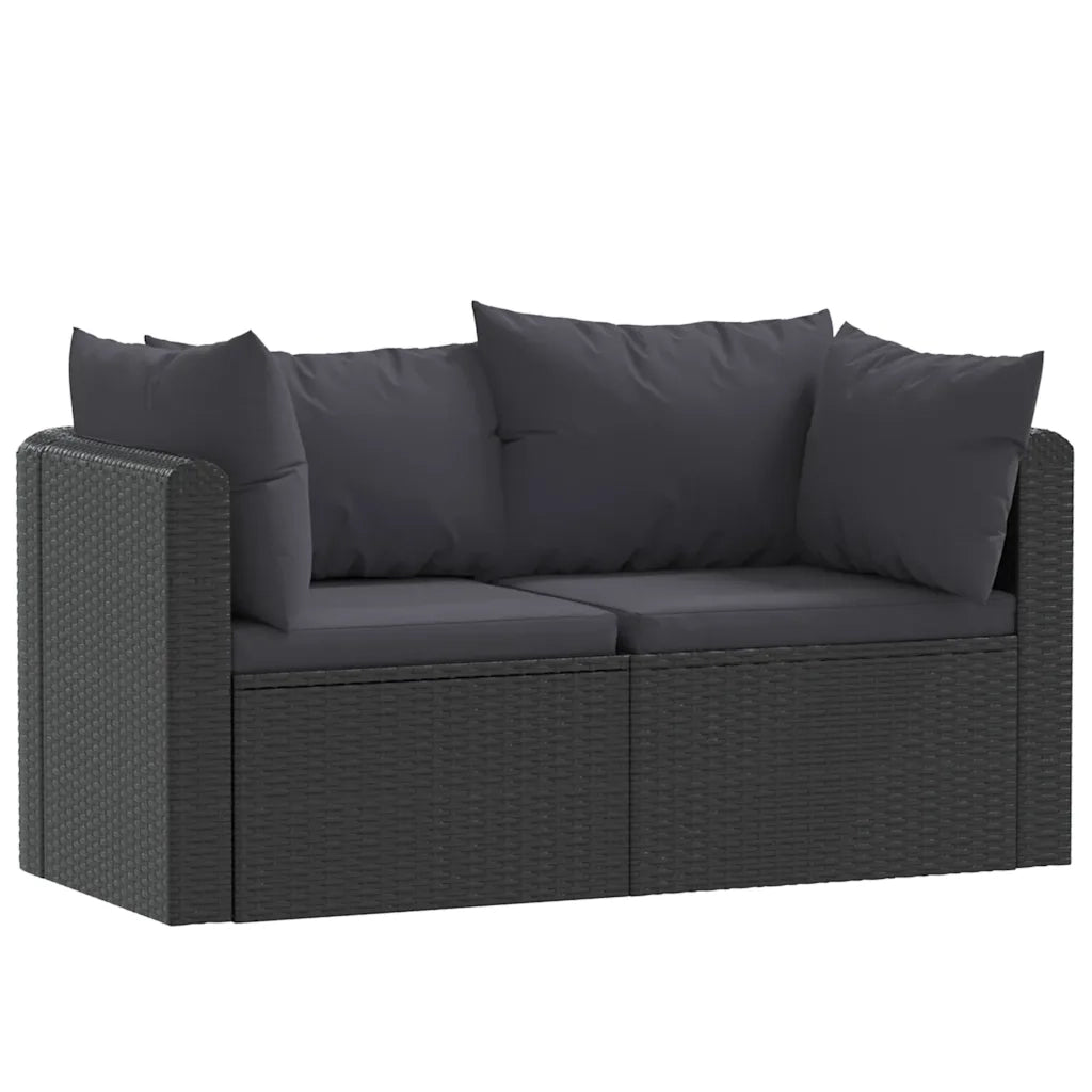Set Divani da Giardino 2 pz con Cuscini in Polyrattan Nerocod mxl 94837