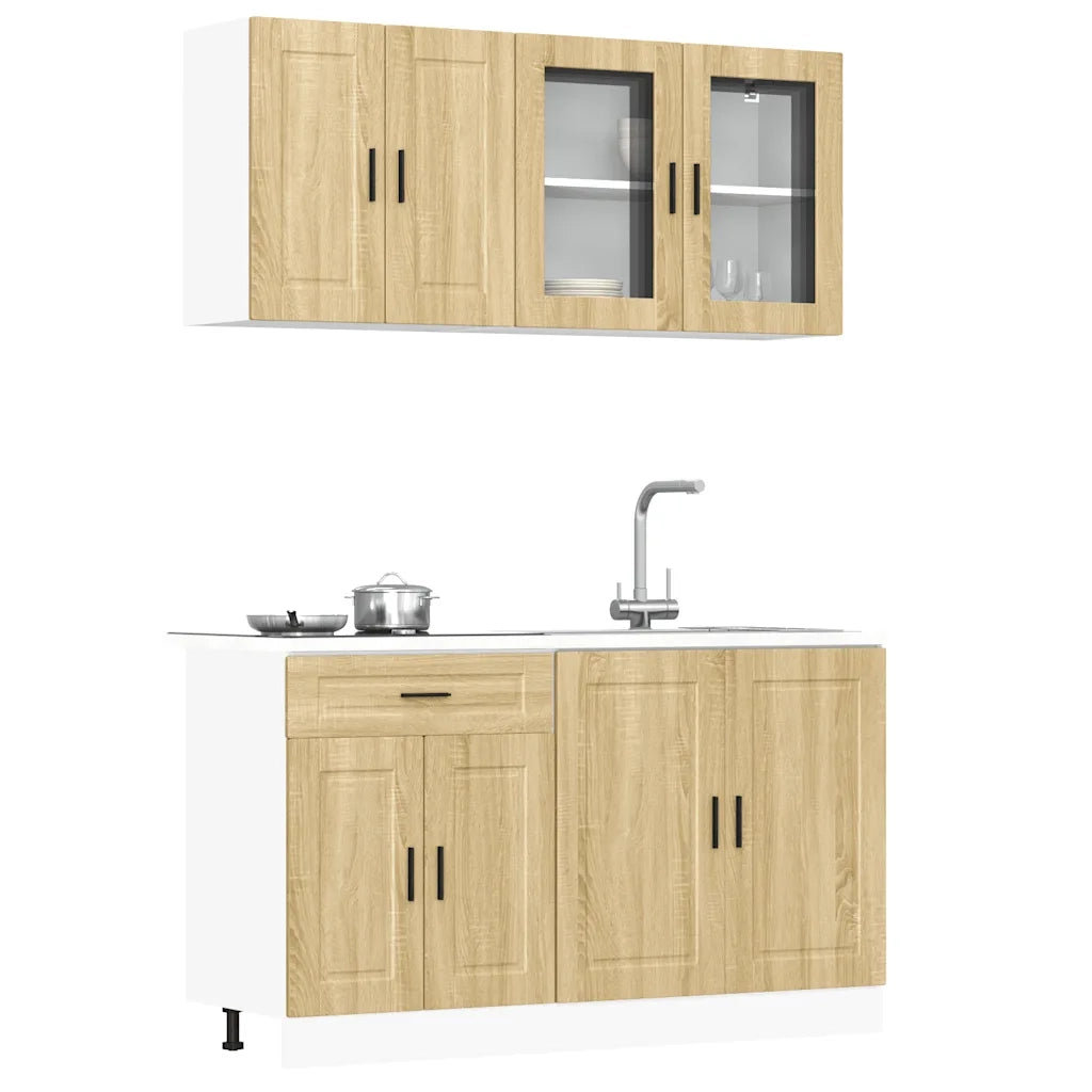 Set Armadio pensile | Mobili da Cucina 4 pz Porto Rovere Sonoma in Truciolato