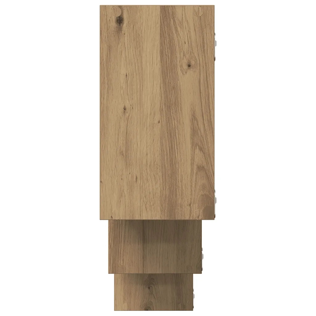 Scaffale a Parete Rovere Artigianale 159x18x66 cm in Truciolato 853307