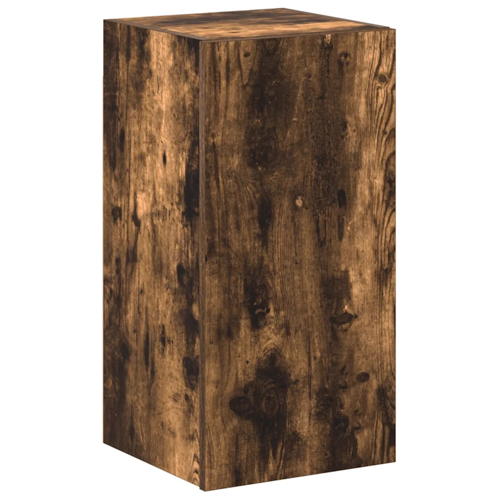 Set di Mobili Porta TV 4 pz Rovere Fumo in Legno Multistrato cod mxl 12128