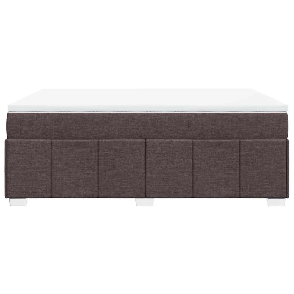 Giroletto a Molle con Materasso Marrone Scuro 140x190cm Tessuto 3285473