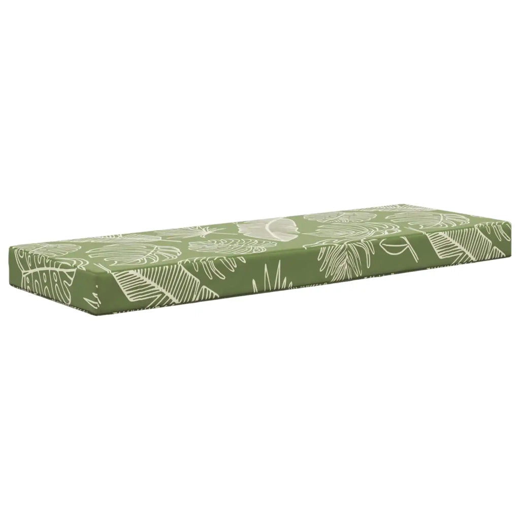 Cuscino da Sedia Esterno Foglie Verdi 111,5 x 40 x 8 cm 900979
