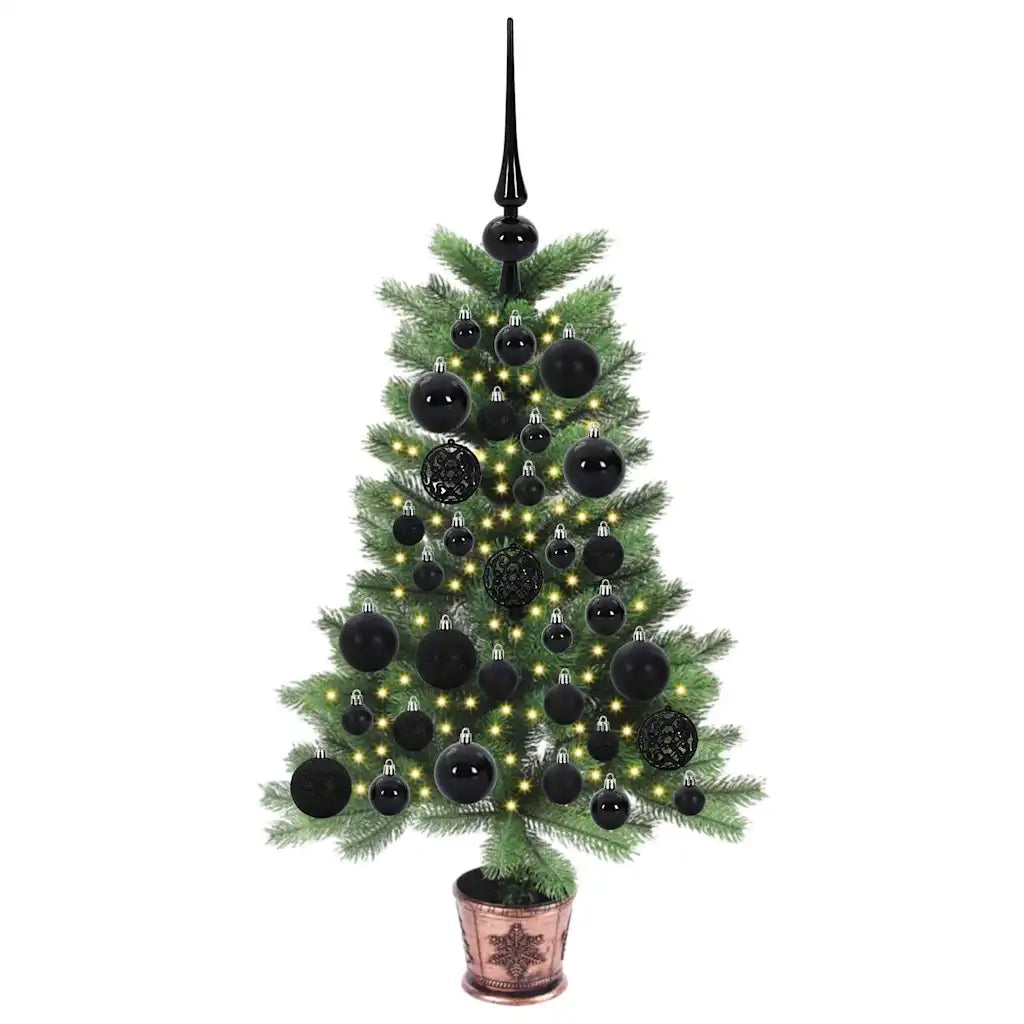 Albero di Natale con 150 LED con supporto Verde 65 cm PE 3396292