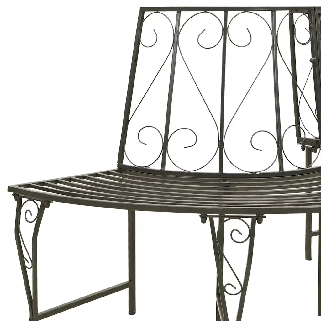 Panca da Giardino | Panchina Semicircolare per Albero 160 cm in Acciaio