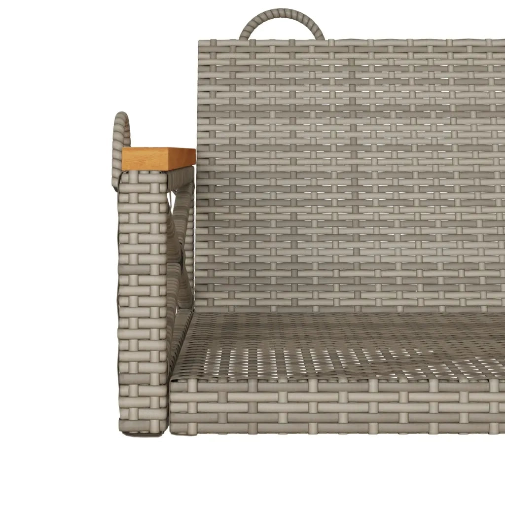 Panchina a Dondolo Grigia 63x62x40 cm in Polyrattan 368171