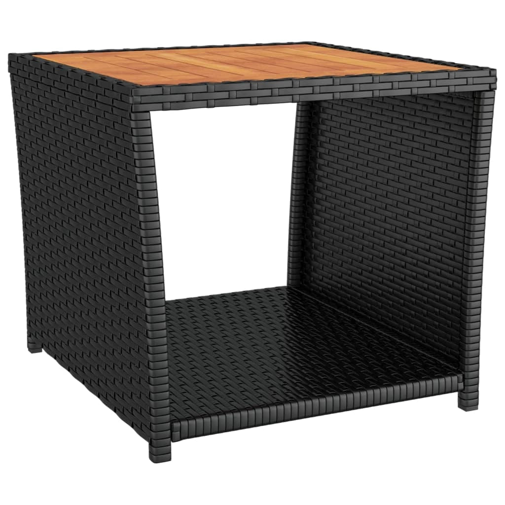 Set di mobili da giardino mobili da esterno set da 3 pezzi polyrattan nero e acacia 02_0014205