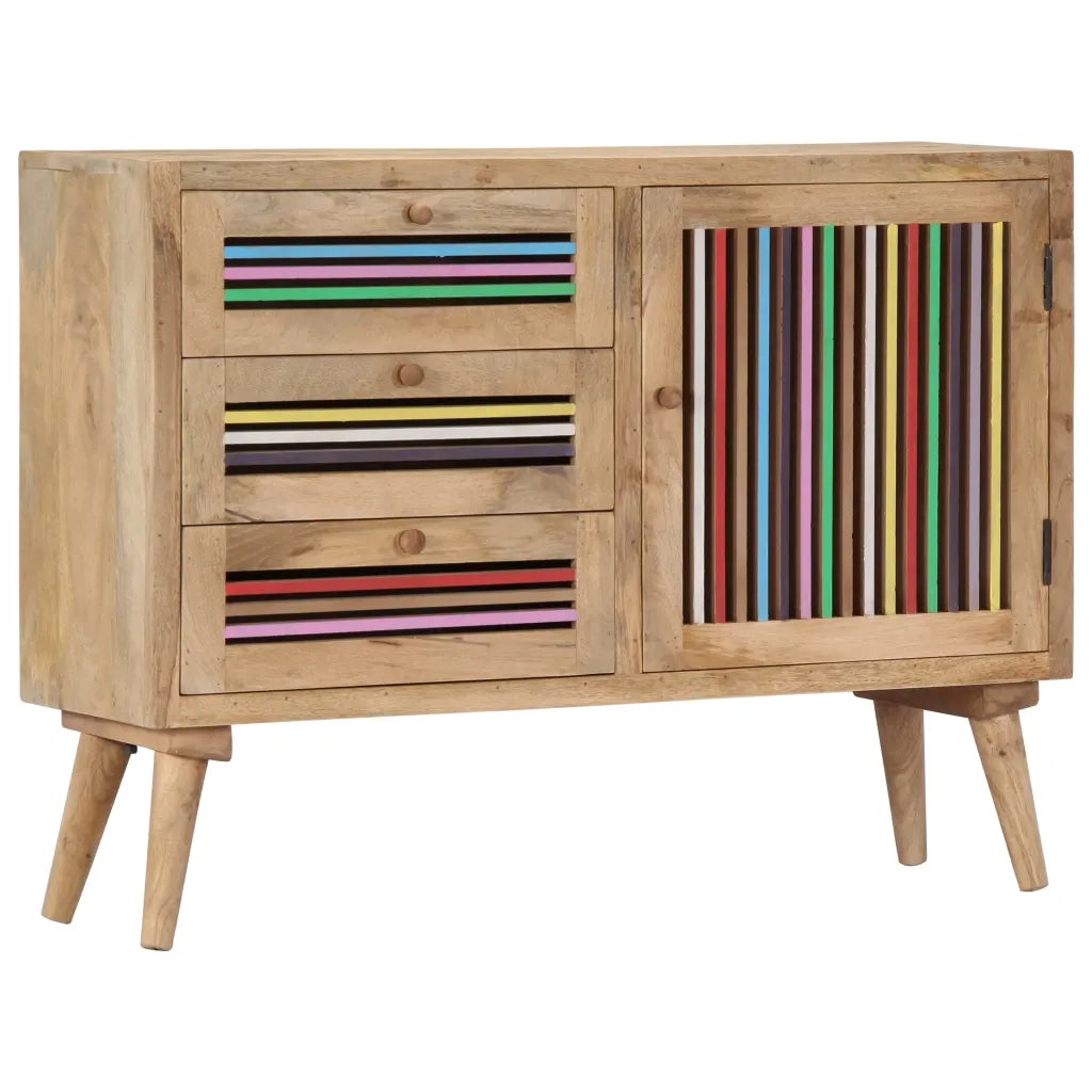 Credenza 100x30x75 cm in Legno Massello di Mango cod mxl 64149