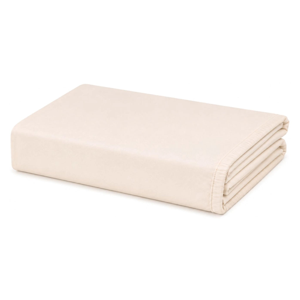 Romesalo, Lenzuolo Singolo Lenzuolo Sotto con Angolo da 27 cm, Bianco Avorio