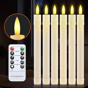 Candele LED con Fiamma Vibrante Timer Batteria Candele Elettriche - Decorazione di Natale Salotto Compleanno Decorazione da Tavola