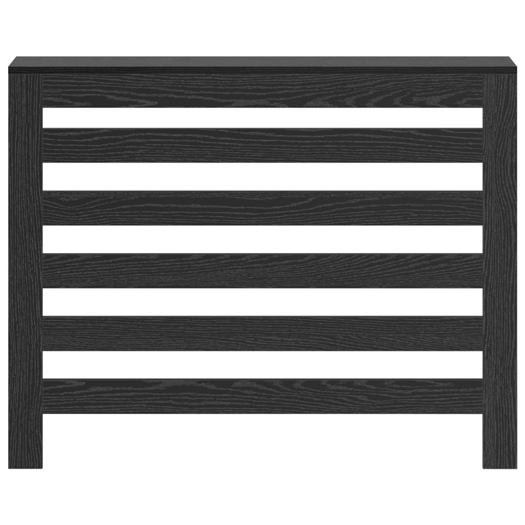 Copertura Radiatore Rovere Nero 104x20x82 cm Legno Ingegnerizzato