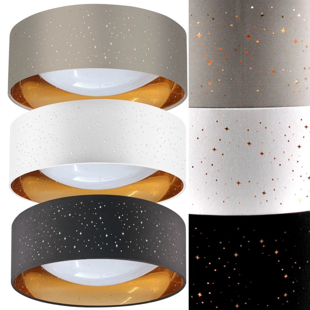 Plafoniera LED 18W 4000K taupe/oro 32cm Polux Tuluza