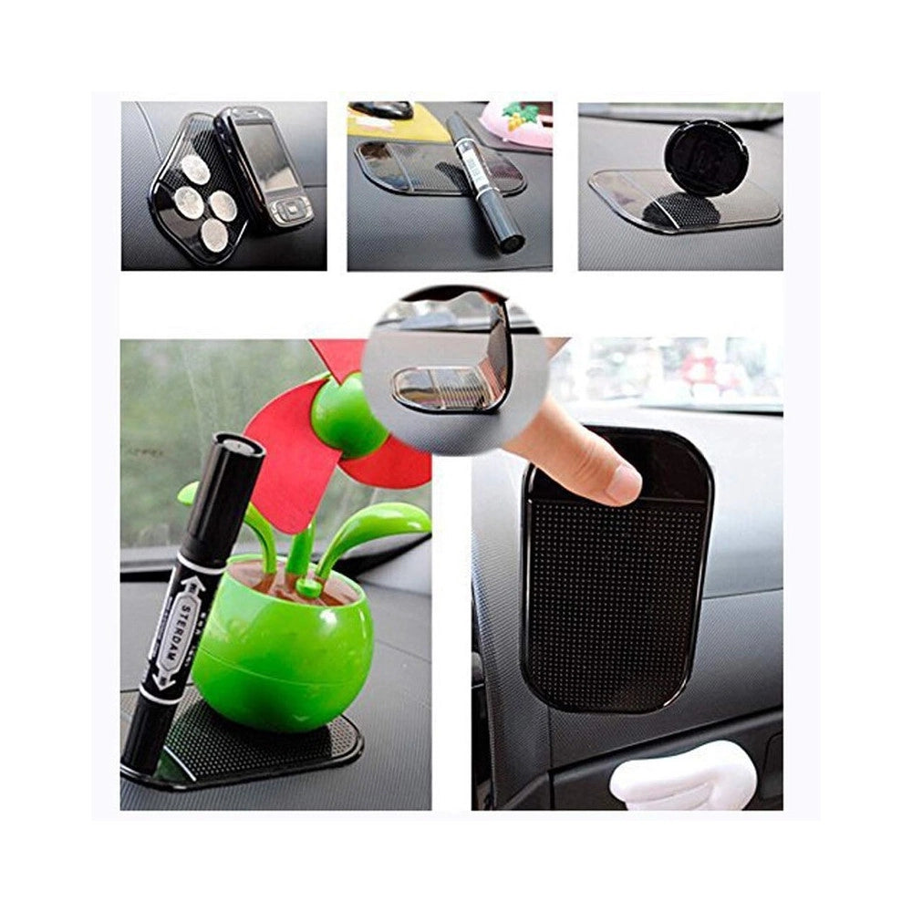 Trade Shop - Tappetino Adesivo In Silicone Supporto Antiscivolo Cruscotto Auto Smartphone -