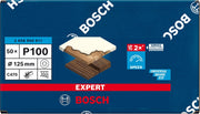 2608900911 - KIT 50 FOGLI BOSCH C470 , D.125mm P.100 8 FORI EXPERT for LEGNO+VERNICE