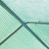 Serra per Orto a Tunnel 4.5x3x2m con Tetto Spiovente in PE e Tubi d'Acciaio Verde Scuro