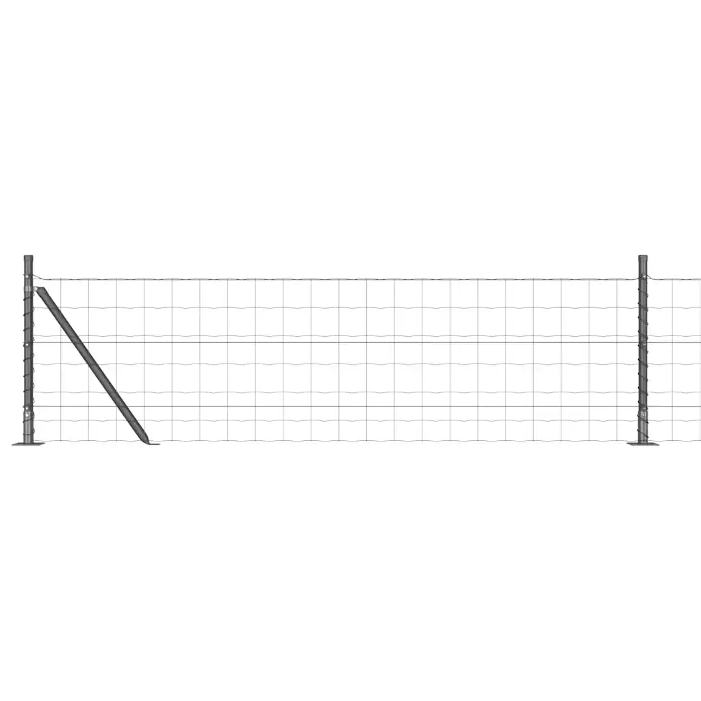 Recinzione da Giardino | Recinzione con Posto Grigio 0,6 x 10 m Acciaio e PVC
