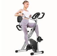 Cyclette Magnetica Pieghevole - RATTANTREE - con Display LCD e Sensore di Frequenza Cardiaca Cyclette - Argent