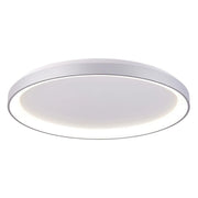 Trade Shop - Plafoniera Moderna Tonda Led Cct 60 W 3000k 4000k Soffitto Lampada Parete 80 Cm - Silver