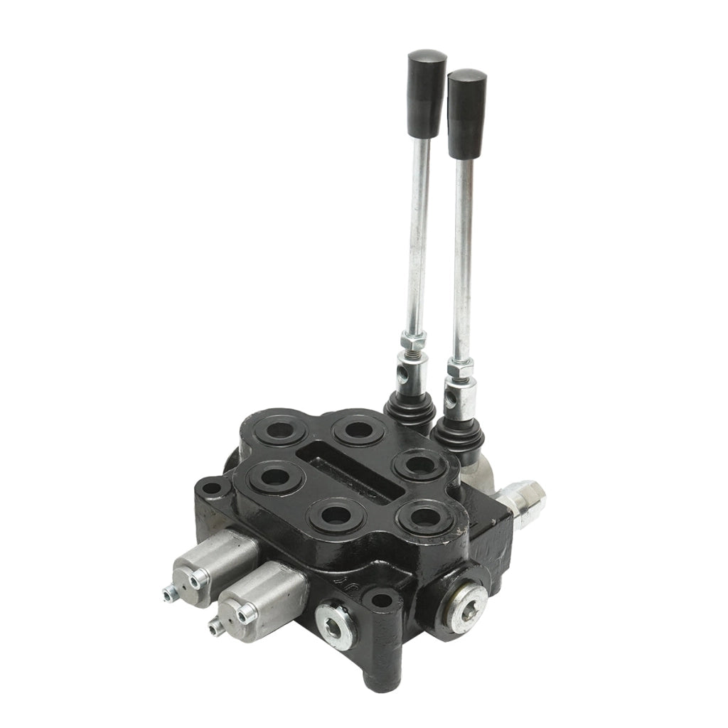 Distributore idraulico a 2 leve 150 Bar, portata 80 L/min M22x1,5mm