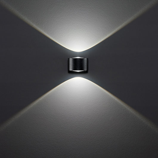Applique Da Esterno Moderna Vision Metallo Grigio Grafite Vetro Led 6W 3000K