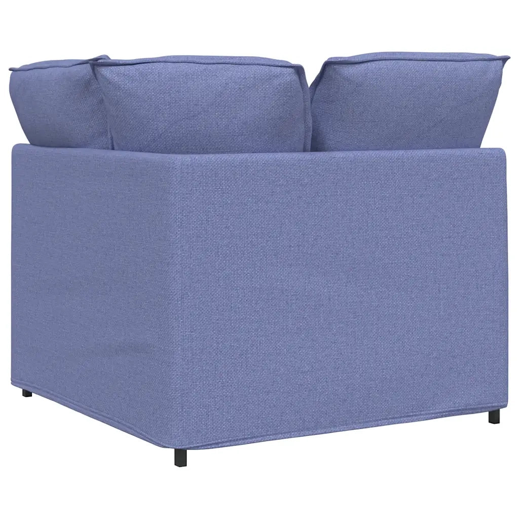 Modulo Divano Angolare Modulare con Cuscini Blu Jeans 100 cm
