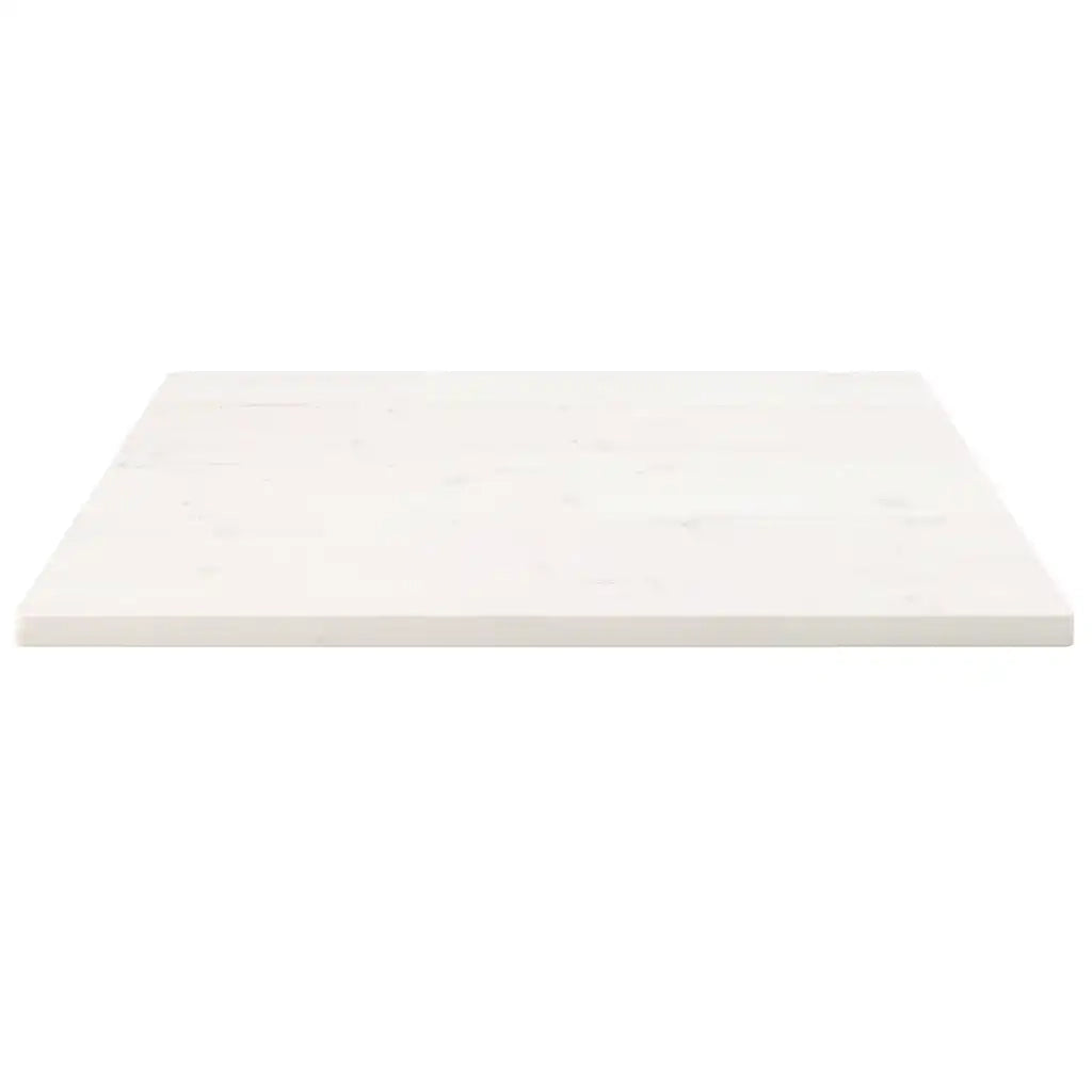 Piano Tavolo Bianco 80x80x2,5cm Legno Massello di Pino Quadratocod mxl 96142